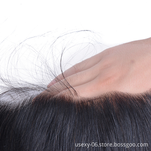 Best Quality Hair Vendors Raw Mink Brazilian 100% Human Hair HD Lace Frontal Straight